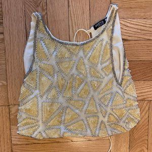 Nastygal Lace Back Embellished Crop